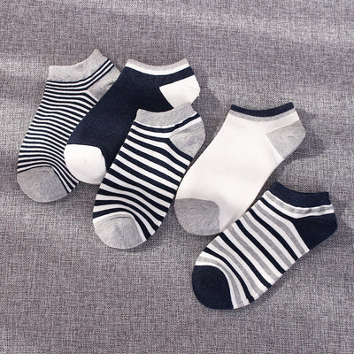 Importé - Lot de 5 Paires de Chaussettes Sport A Rayures 100% Coton