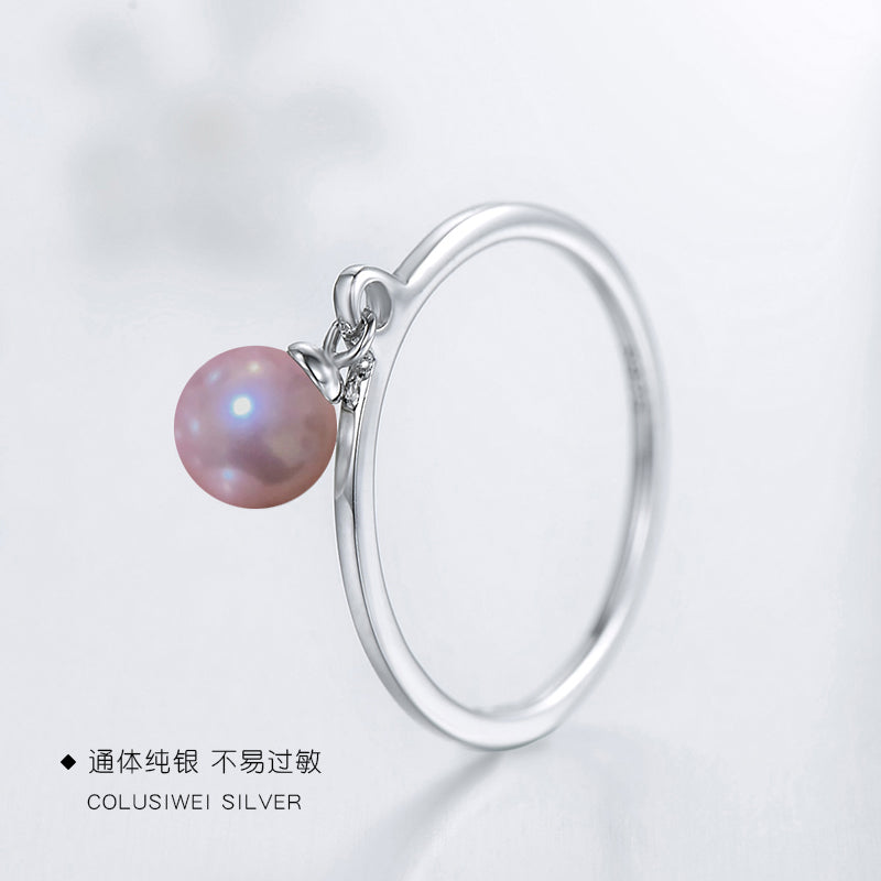 Importé -Bague Perle en Argent