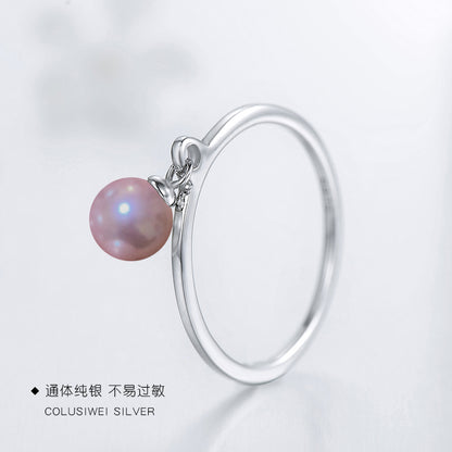 Importé -Bague Perle en Argent