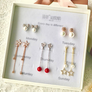 Importé - Coffret Ensemble Boucles d'oreilles pour Femme Glamour