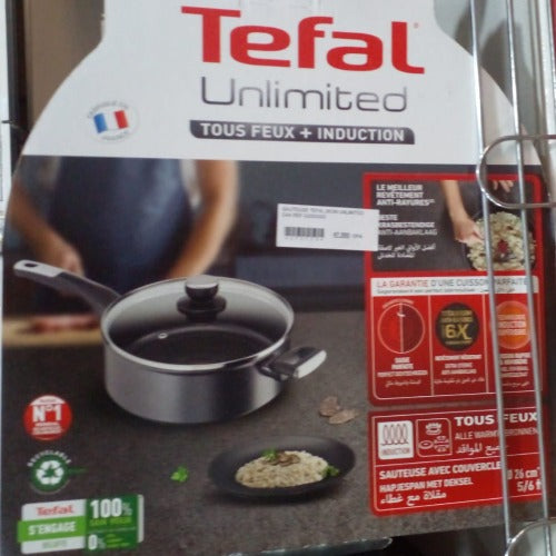 SAUTEUSE INDUCTION + COUVERCLE UNLIMITED 26CM – TEFAL TOUT FEUX