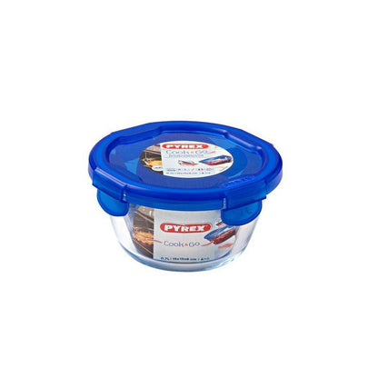 PLAT ROND AVEC COUVERCLE COOK &GO-1,6L-20X20X9CM- BLANC