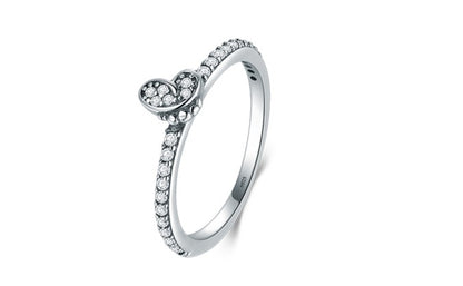 Importé -  Bague Argent Incrusté Zircon Papillon
