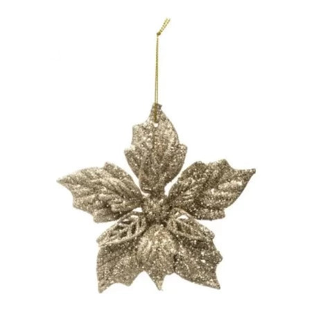 DECORATION A SUSPENDRE FLEUR-12CM-DORE