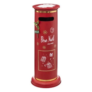 NOEL BOITE AUX LETTRES EN METAL ROUGE