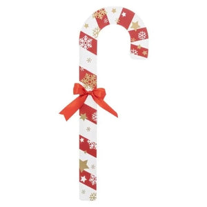 NOEL SUCRE D’ORGE EN BOIS A SUSPENDRE-65CM