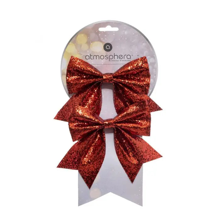 NOEL NOEUD SET DE 2PCS ROUGE PAILLETE