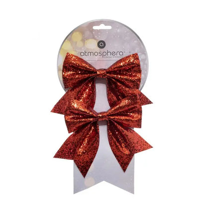 NOEL NOEUD SET DE 2PCS ROUGE PAILLETE