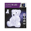NOEL OURS LUMINEUX-18X20CM-BLANC FROID-CLIGNOTANT