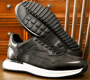 Importé - Chaussure Sport Homme Baskets Rétro En Cuir Verni