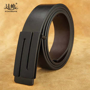 Importé - Ceinture Homme Sport Finshine en CUIR Veritable à Boucle Lisse