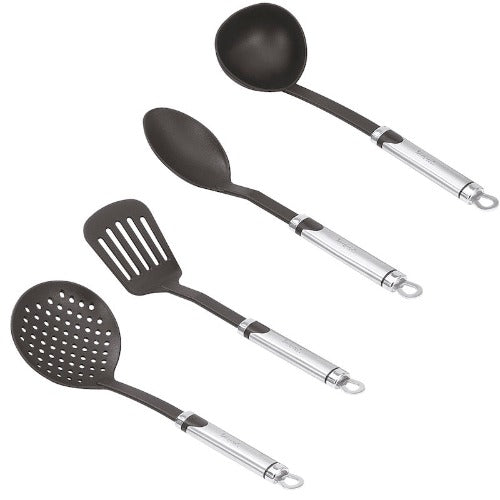 Ustensiles de cuisine-4pcs-bergner gizmo-noir