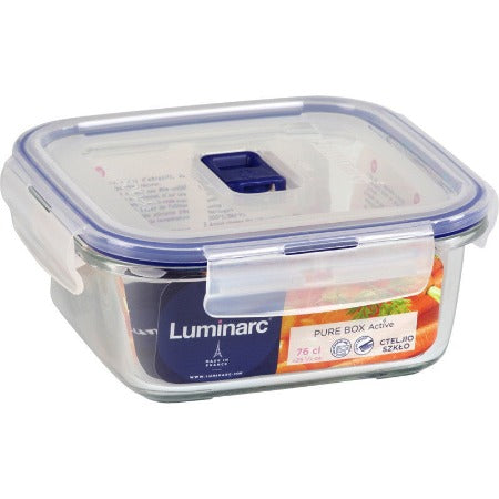 Boite de conservation en verre luminarc-76cl-carree