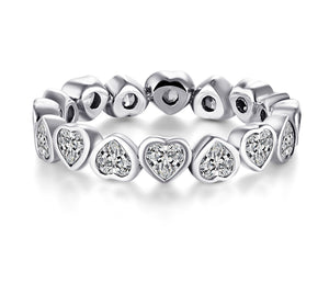 Importé - Bague Motif Cœur Pour Femmes en Argent