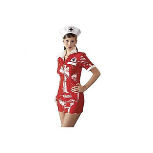 SEXTOYS Uniforme D'Infirmière En Vinyle Taille XL - Rouge