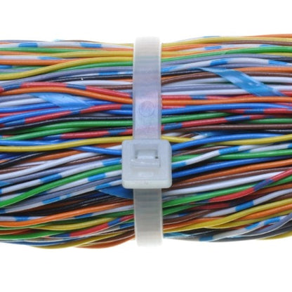 ATTACHE CABLE NATUREL-3.6X200MM-100PCS BLANC-VALEX