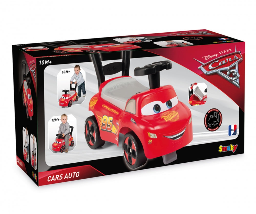 SMOBY TROTTEUR AUTO CARS-54X27X40CM-ROUGE+10MOIS