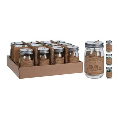 CORDE POUR JARDIN-50M-DANS POT EN VERRE-ASST