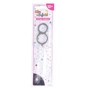 Cierge magique-15,5cm-chiffre 8