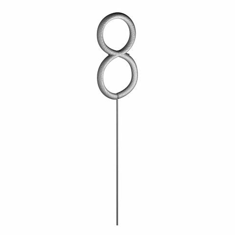Cierge magique-15,5cm-chiffre 8