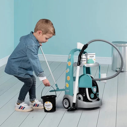 SMOBY ET MENAGE ASPIRATEUR +ACCESSOIRES+3ANS
