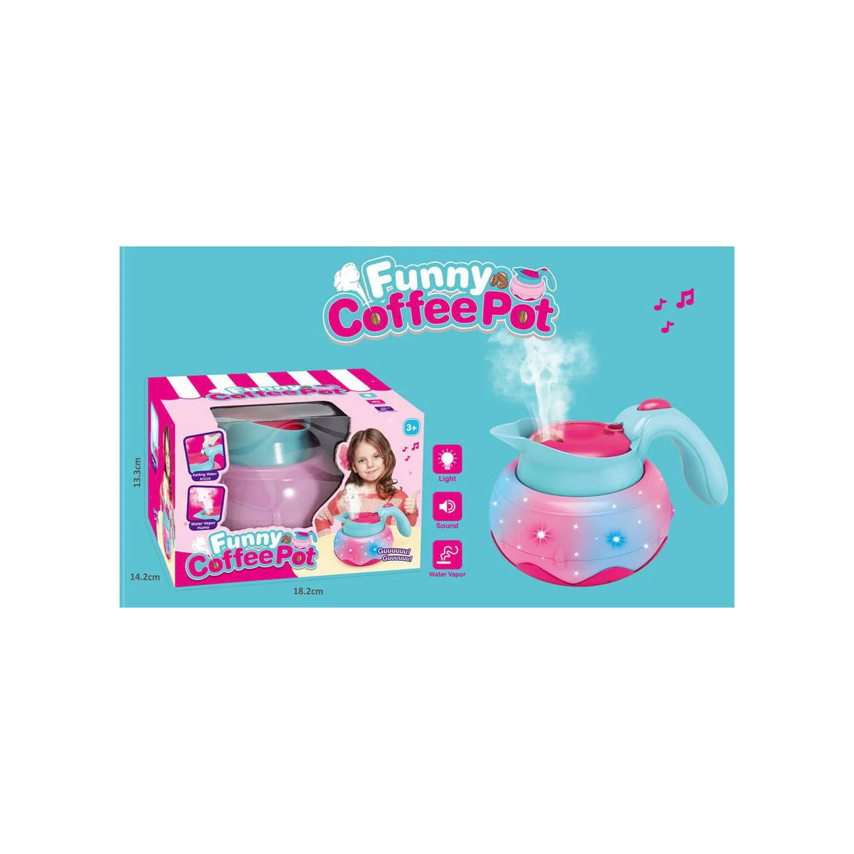 Dinette Set Cafetière Electrique Funny Coffee Pot+3ansT