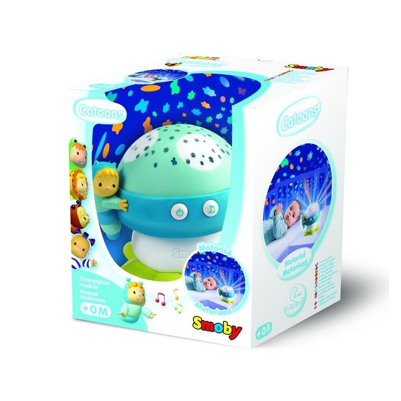 SMOBY CHAMPIGNON MUSICAL POUR BEBE COTOONS-16X13X13CM-0MOIS