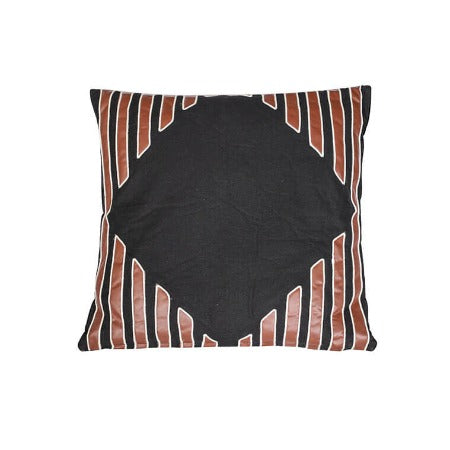 Coussin decoratif-45x45cm-noir-marron