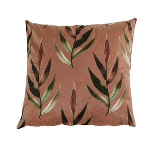 Coussin decoratif-45x45cm-feuilles old Pink-vert