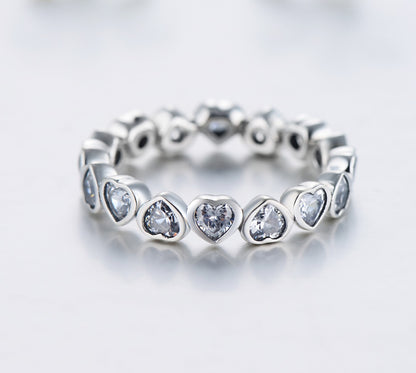Importé - Bague Motif Cœur Pour Femmes en Argent