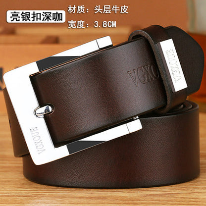 Importé - Ceintures VGXOUE pour hommes boucle ardillon 100% cuir véritable