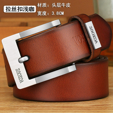 Importé - Ceintures VGXOUE pour hommes boucle ardillon 100% cuir véritable