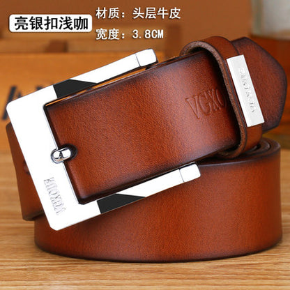 Importé - Ceintures VGXOUE pour hommes boucle ardillon 100% cuir véritable