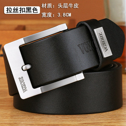 Importé - Ceintures VGXOUE pour hommes boucle ardillon 100% cuir véritable