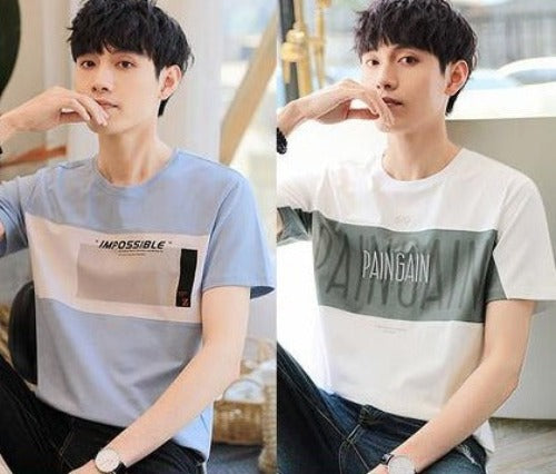 Importé - Pack 2 x T-Shirt Imprimé Homme Manche Courte