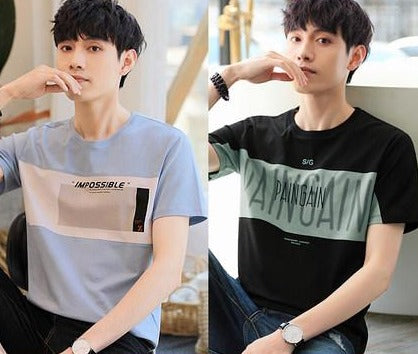 Importé - Pack 2 x T-Shirt Imprimé Homme Manche Courte