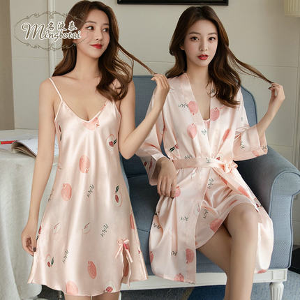 Importe - Ensemble Pyjamas Nuisette Femme2 Pièces Manche Longue En Dentelle