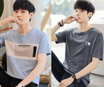 Importé - Pack 2 x T-Shirt Imprimé Homme Manche Courte