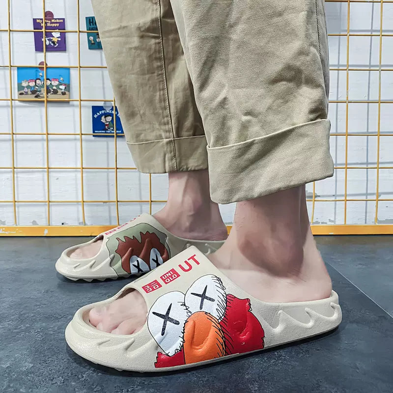 Importé - Sandale Homme Liège Style Pantoufles Antidérapant Avec Semelle EVA