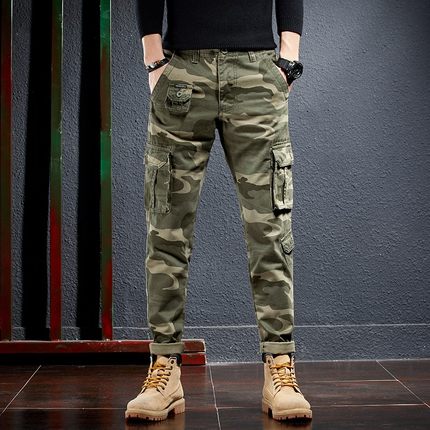 Importé - Pantalon Homme Sport Décontracté Style Camouflage Militaire En Coton