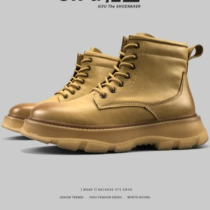 Importé - Chaussure Homme Sport Britannique Rétro Martin Botte En Cuir
