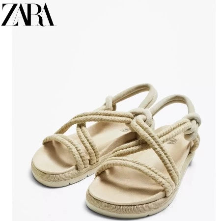 Sandales sales lacets zara