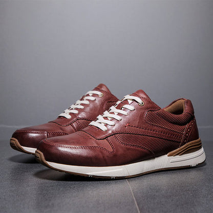 Importé  - Chaussure Homme Sport Tennis Confort 100% Cuir Verni