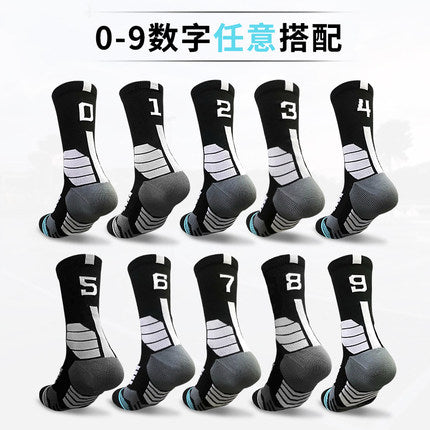 Importé - Paire de Chaussettes Sport Numéroté Adulte Antidérapantes