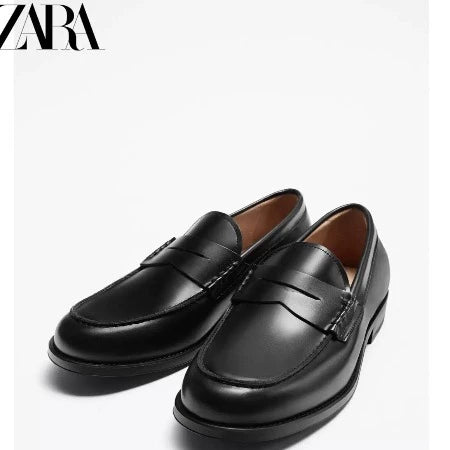 Importé - ZARA NEW - Chaussure Homme Mocassins Décontractées - Cuir Noir
