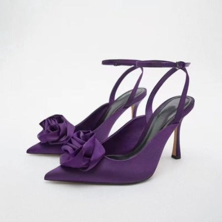 Importé - ZARA NEW - Chaussure Sandales Femme À Haut Talons - violet