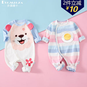 Importé - Barboteuse Bébé Décontracté Manche Longue En Coton 100% Pour Nouveau-Né