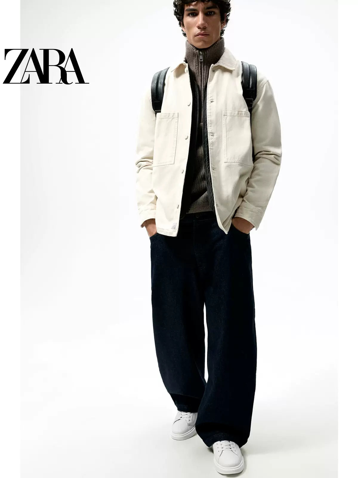 Importé  - ZARA NEW - Chaussure Homme Sport A Lacets - Blanc