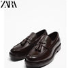 Importé  - ZARA NEW - Chaussure Homme Britannique Mocassin Décontractés En Cuir - Marron