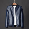 Importé - Jacket Slim Homme Manches Longues En Cuir PU